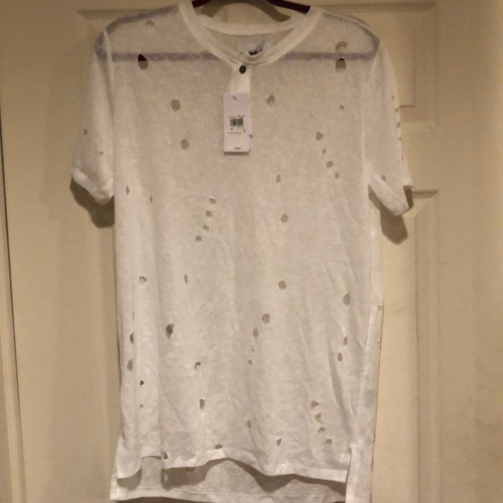 Brand new white Guess deconstructed Henley size M!